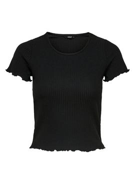 Camiseta Only Emma Negro Para Mujer