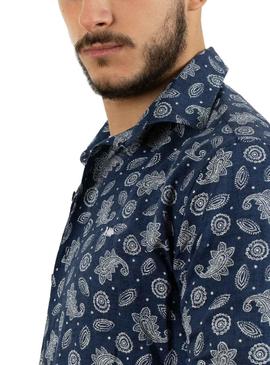 Camisa Klout Paisley Azul Marino Para Hombre