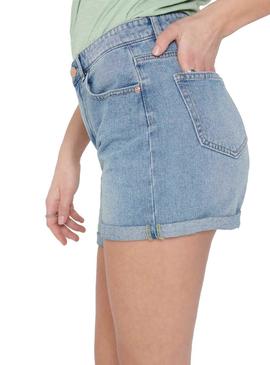 Short Only Phine Azul Para Mujer