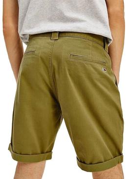 Bermuda Tommy Jeans Scanton Chino Verde Hombre
