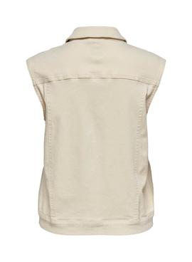 Chaleco Only Carra Life Beige Para Mujer
