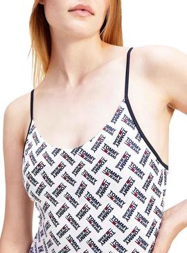 Ropa de baño Tommy Jeans Cheeky One-Piece en blanco para mujer