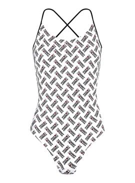 Ropa de baño Tommy Jeans Cheeky One-Piece en blanco para mujer