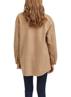 Sobrecamisa Vila Vikimmi Tostado Para Mujer