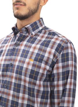 Camisa Klout Breca Azul y Naranja para Hombre