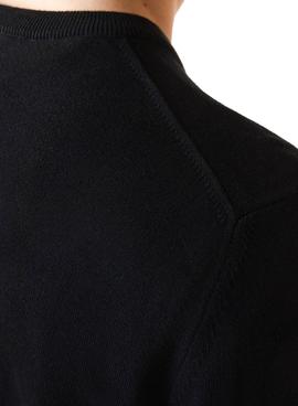 Jersey Lacoste Tricot Negro Para Hombre