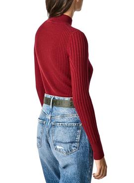 Jersey Pepe Jeans Amalia Canale Granate Para Mujer