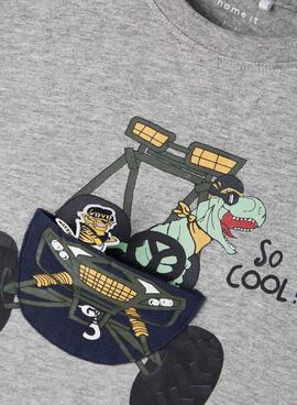 Camiseta Name It Sten Gris Para Niño