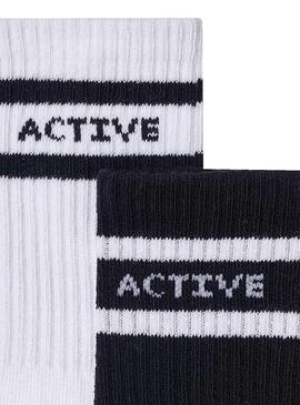 Set 2 Calcetines Mayoral Active Negro Blanco Niña