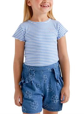 Pack 2 Camisetas Mayoral Canalé Blanca para Niña