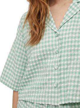 Camisa Vila Gingsie 2/4 Turquesa Mujer