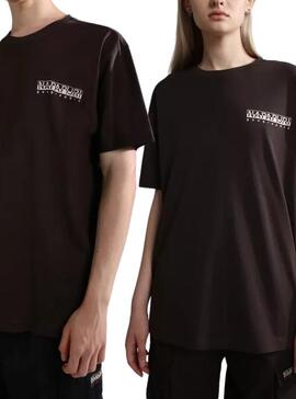 Camiseta Napapijri Hill SS Marrón Unisex