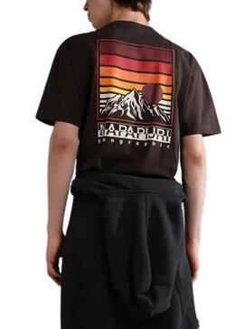 Camiseta Napapijri Hill SS Marrón Unisex