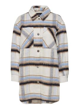 Sobrecamisa Only Masha Cuadros Beige Para Mujer