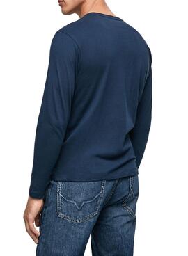 Camiseta Pepe Jeans Eggo Long marino para hombre