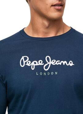 Camiseta Pepe Jeans Eggo Long marino para hombre