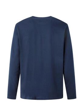 Camiseta Pepe Jeans Eggo Long marino para hombre