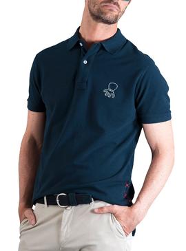Polo El Pulpo Logo Grande Marino