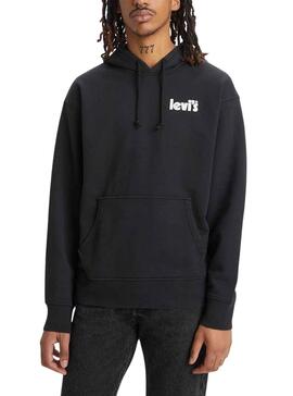 Sudadera Levis Relaxed Graphic para Hombre Negra