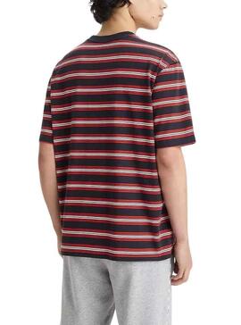 Camiseta Levis Rayas Rojo y Azul para Hombre 