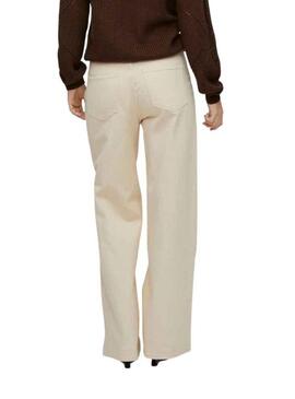 Pantalon Vila Freya Beige para Mujer