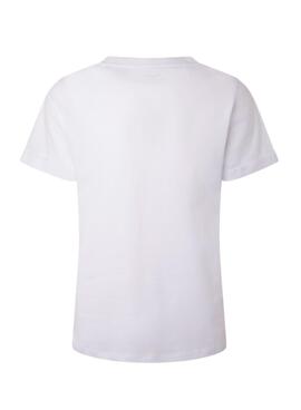 Camiseta Pepe Jeans logo blanco para mujer