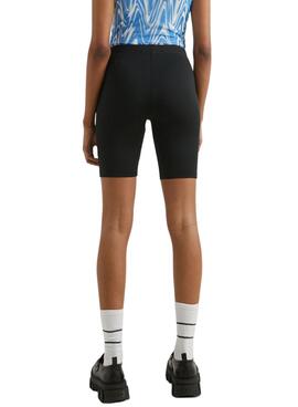 Shorts Tommy Jeans Badge Cycle negro para mujer.