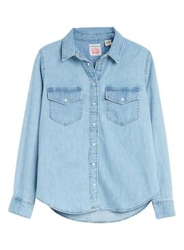 Camisa Levis Western Azul para Mujer