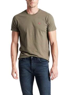 Camiseta Levis Original verde oliva para hombre
