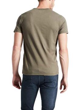 Camiseta Levis Original verde oliva para hombre