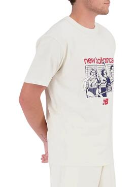 Camisetas New Balance blancas para hombre. 37 caracteres.