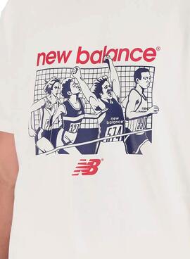 Camisetas New Balance blancas para hombre. 37 caracteres.