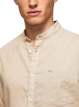 Camisa Pepe Jeans Levenshulme beige para hombre  