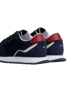 Zapatillas Tommy Hilfiger Runner Evo Mix Marino Hombre