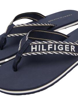 Chanclas Tommy Hilfiger Webbing Marino Mujer