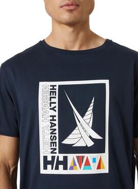 Camiseta Helly Hansen Shoreline Marino para Hombre 
