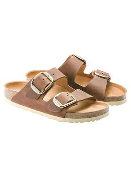 Sandalias Birkenstock big buckle marrón Narrow Fit para mujer 