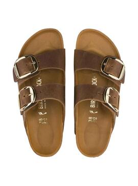 Sandalias Birkenstock big buckle marrón Narrow Fit para mujer 