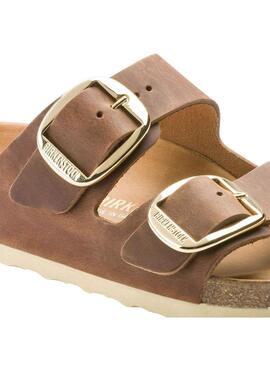 Sandalias Birkenstock big buckle marrón Narrow Fit para mujer 