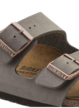 Sandalias Birkenstock Arizona Birko-Flor Nubuck Stone narrow fit para hombre y mujer
