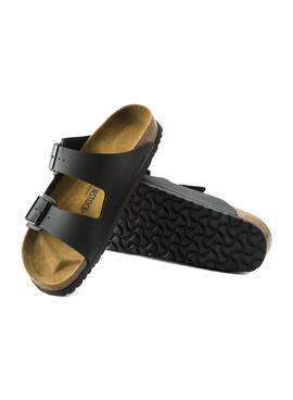 Sandalias Birkenstock Arizona Birko-Flor narrow fit negro para mujer 