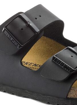 Sandalias Birkenstock Arizona Birko-Flor narrow fit negro para mujer 