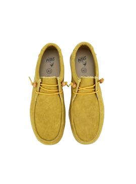 Zapatillas Walkin Pitas WP150 amarillo Wallabi Washed para hombre