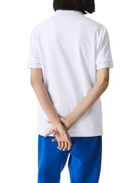 Polo Lacoste Bord Blanco para Hombre