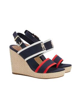 Sandalias Tommy Hilfiger Contrast Marino Mujer