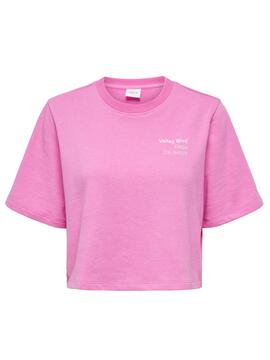 Camiseta Only Sasja Rosa para Mujer