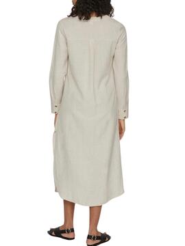 Vestido Vila Priscila Beige para Mujer