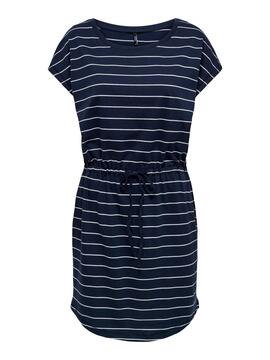 Vestido Only May Marino Rayas para Mujer