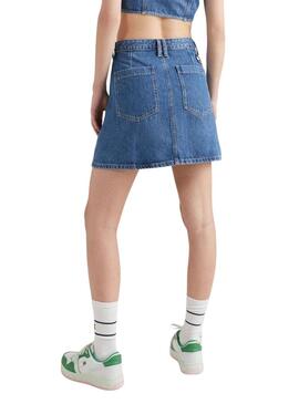 Falda Tommy Jeans A-Line azul para mujer 