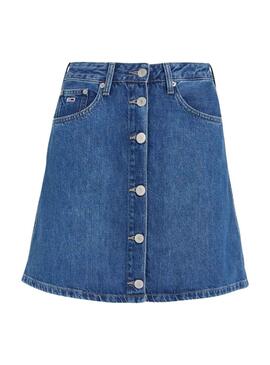 Falda Tommy Jeans A-Line azul para mujer 